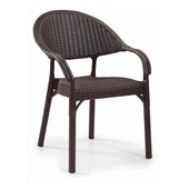 Градински стол Bamboo Rattan кафяв MEVSIM - Thumbnail 1