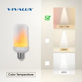 LED лампа с пламтящ ефект PLAM 6.5 W Е27 VIVALUX - Thumbnail 3