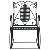 Люлееща се пейка, 84 см, черна, стомана - VL318830 - Thumbnail 3