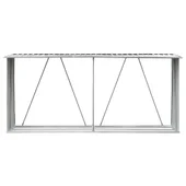 Навес за дърва, поцинкована стомана, 330x84x152 см, зелен - Thumbnail 3