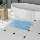 Постелка за баня 50x70 см - с мемори пяна  светлосиня - INTER CERAMIC - Thumbnail 2