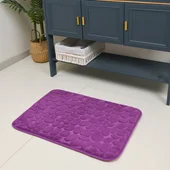 Постелка за баня с Memory пяна 50x70 см лилава ICSC 184 INTER CERAMIC - Thumbnail 2