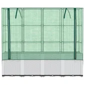 Повдигната леха с покривало, 160x40x153 см - Бял сандък - Thumbnail 4