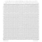 Шезлонг с шалте и маса за чай, бял полиратан - Thumbnail 9