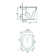 Стенна тоалетна чиния ICC 5043 INTER CERAMIC - Thumbnail 2