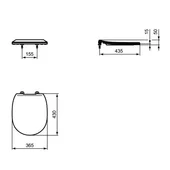 Тоалетна седалка Ултратънка  с метални панти IDEAL STANDARD - Thumbnail 2