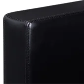 Триместен L-образен диван, изкуствена кожа, черен - Thumbnail 6