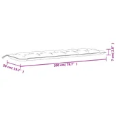 Възглавници за градински пейки 2 бр таупе 200x50x7 см плат - VL361743 - Thumbnail 8