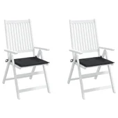 Възглавници за столове 2 бр черни 50x50x4 см Оксфорд плат - VL47603 - Thumbnail 4