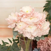 Декоративен букет Божури 7 цвята 53 см - Thumbnail 1