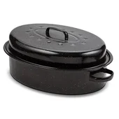 Емайлирана овална тава с капак 42 см NAVA - Thumbnail 2