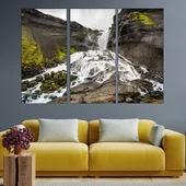 Красив водопад в Исландия - картина пано за стена - Thumbnail 2