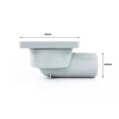 Подов лентов сифон 10х10х7см хром ICD 6414 C INTER CERAMIC - Thumbnail 4