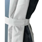 Шатра със завеси и LED светещи стрингове 4x3 м кремава алуминий - Thumbnail 11