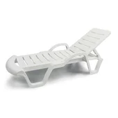 Шезлонг с подлакътници Lara Sun бял RAINBOW - Thumbnail 1