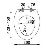 Тоалетна седалка бежова Санитапласт - Thumbnail 2