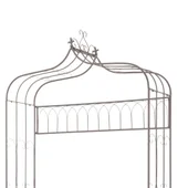 Градинска пейка, 122 см, желязо, антично кафяво - VL45435 - Thumbnail 4