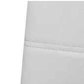 Конзолни трапезни столове, 6 бр., бели, изкуствена кожа - Thumbnail 6