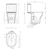 Моноблок със задно оттичане ICC 7436P NANO INTER CERAMIC - Thumbnail 2