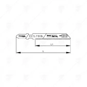 Нож за зеге за метал "T" 77/50мм нормален срез Т118А CETA-FORM - Thumbnail 2