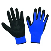 Работни ръкавици синьо трико / черен нитрил Top Strong - Thumbnail 1
