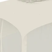 Шатра двоен покрив и мрежести стени кремав 3,93x2,93 м стомана - Thumbnail 7