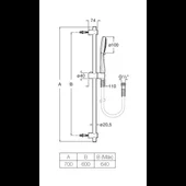 Stella- душ комплект с душ слушалка stella 100/3 - Thumbnail 2