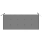 Стифираща градинска пейка с възглавница, 128,5 см, тик масив - VL3063280 - Thumbnail 5