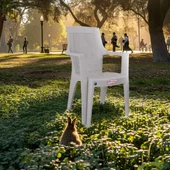 Градински стол PVC сив Milano MEVSIM - Thumbnail 2