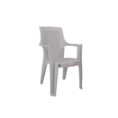 Градински стол PVC сив Milano MEVSIM - Thumbnail 1