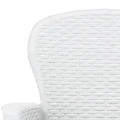 Градински столове, 2 бр., с възглавници, бели, пластмаса - Thumbnail 5