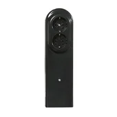 Контакт стенен двоен черен - АТРА - Thumbnail 1