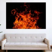 Огън в близък план - картина пано за стена - Thumbnail 1