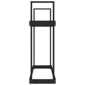 Поставка за дърва за огрев, черна, 110x35x108,5 см, бор масив - Thumbnail 5