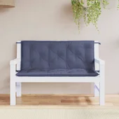 Възглавници за градински пейки 2 бр нейви син 120x50x7 см плат - VL379064 - Thumbnail 1