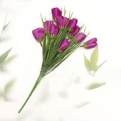 Декоративен букет от лалета с 10 цветчета 33 см - Thumbnail 9