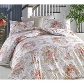 Единичен спален комплект 3 части 100% памук Цветя ZAMBAK - Thumbnail 1