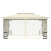 Градинска шатра с мрежи, 3x4x2.65 м, кремава - Thumbnail 3