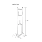 Комплект четка и поставка за тоалетна хартия бял ICA 3811MW INTER CERAMIC - Thumbnail 3