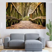 Малък дървен мост - картина пано за стена - Thumbnail 1