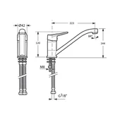 месител за кухня с нисък чучур Enjoy FAYANS - Thumbnail 2