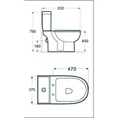 Моноблок със задно оттичане 66х38.5х78.5 см INTER CERAMIC - Thumbnail 3
