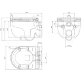 Окачена тоалетна чиния с капак V-Tondo Rimless  BOCCHI - Thumbnail 3