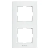 Двойна вертикална рамка Karre Plus бяла PANASONIC - Thumbnail 1