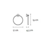 Поставка за хавлия тип ринг 17 см Moderno KAPITAN - Thumbnail 2