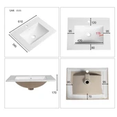 Конзолен шкаф за баня с мивка Бари ICP 6038-045 INTER CERAMIC - Thumbnail 4