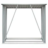 Навес за дърва, поцинкована стомана, 163x83x154 см, зелен - Thumbnail 3