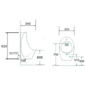 Писоар с вградена фотоклетка бял INTER CERAMIC - Thumbnail 2