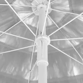 Плажен чадър, бял, 180 см - Thumbnail 7