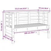 Градинска пейка, 111,5x53x71 см, борово дърво масив - VL825135 - Thumbnail 9
